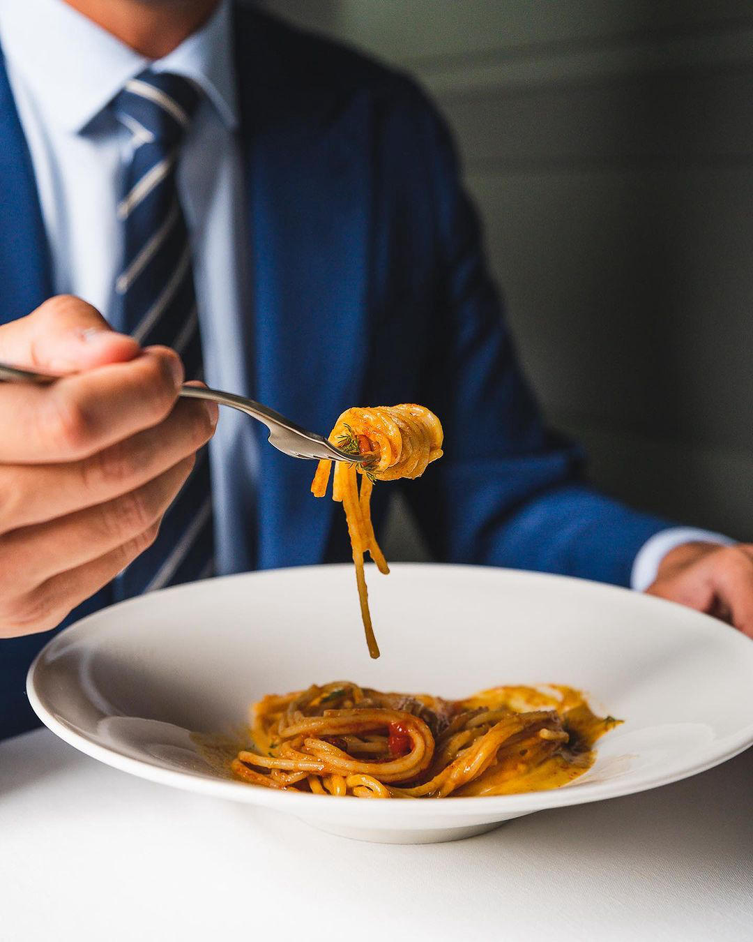 image  1 Hotel VIU Milan - Add a touch of sophistication to your business lunch - spaghetti with delectable s